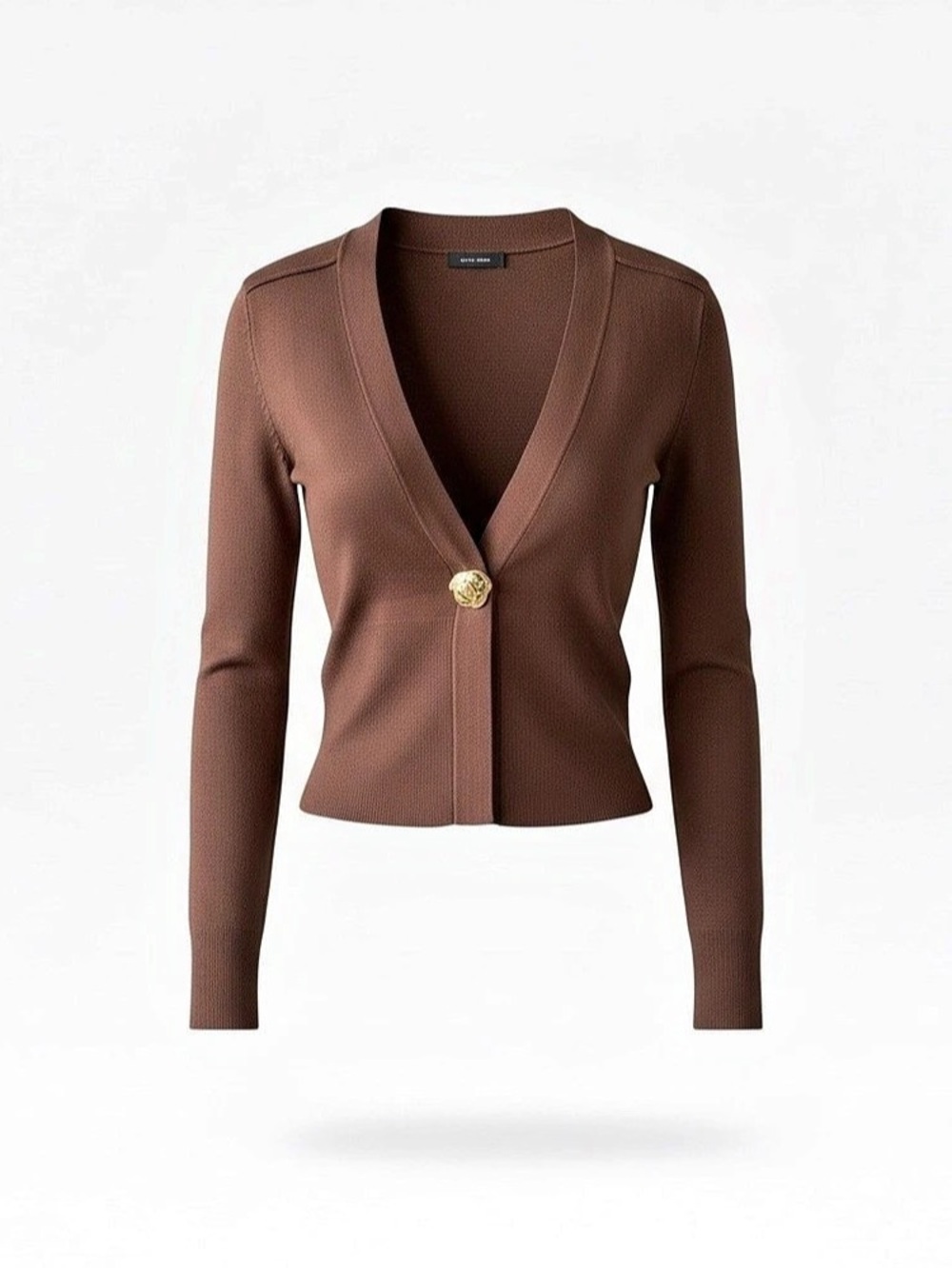 Women’s V-neck Brown Cardigan